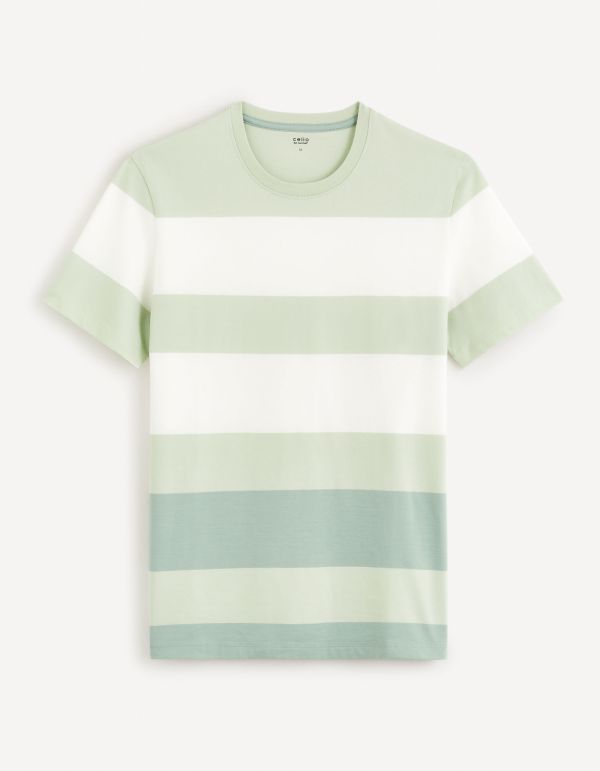 T-shirt col rond 100% coton - vert clair