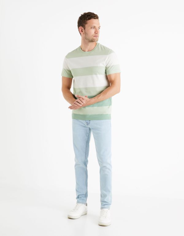 T-shirt col rond 100% coton - vert clair