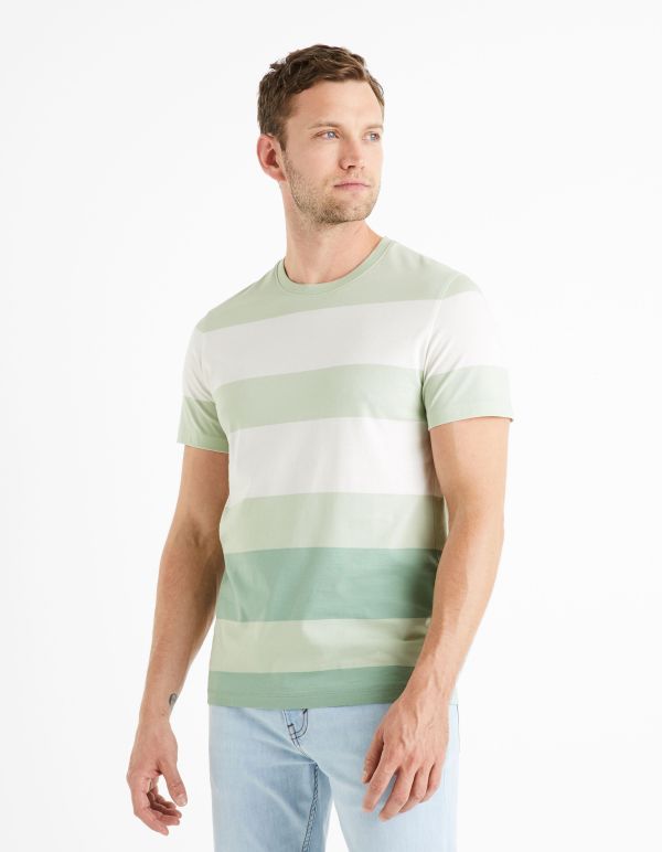 T-shirt col rond 100% coton - vert clair