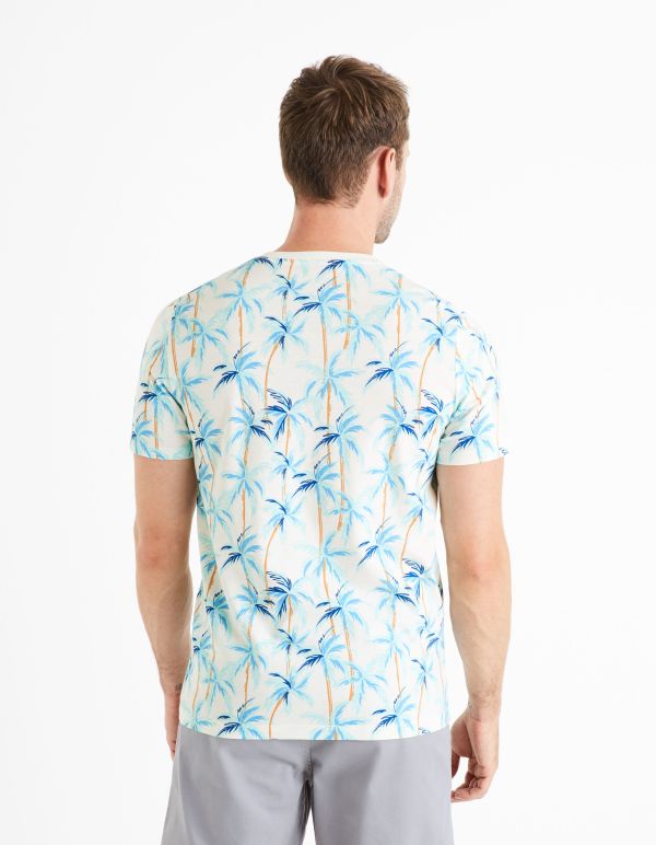 T-shirt col rond 100% coton - écru