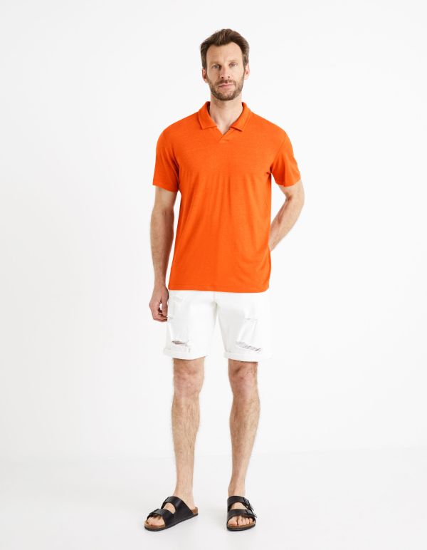 Bermuda en jean - blanc