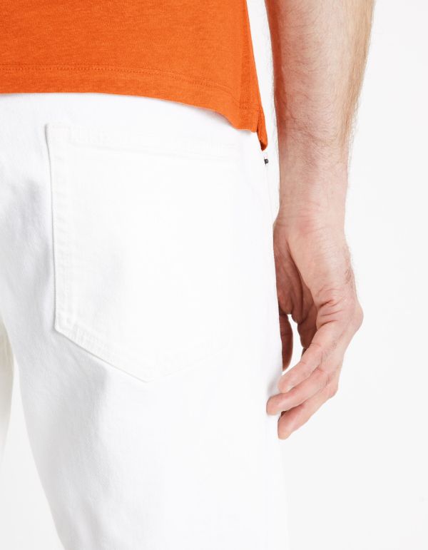 Bermuda en jean - blanc