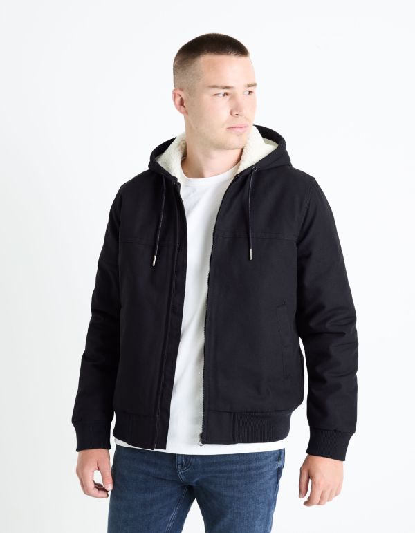 Blouson doudoune doublé sherpa - marine