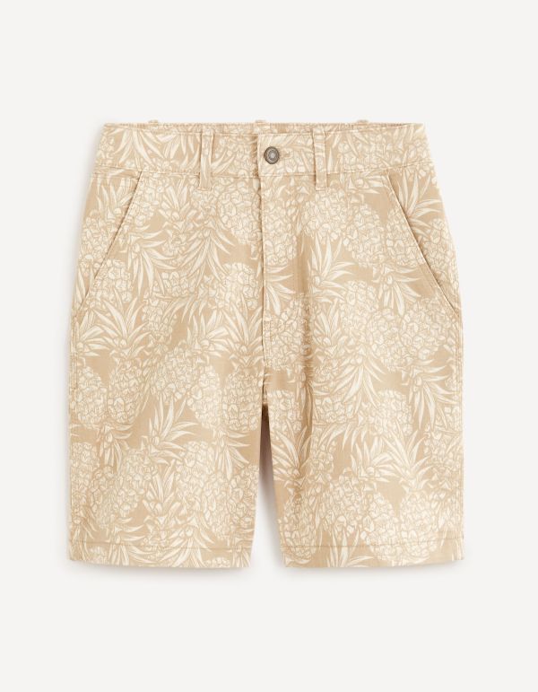 Bermuda imprimé - beige