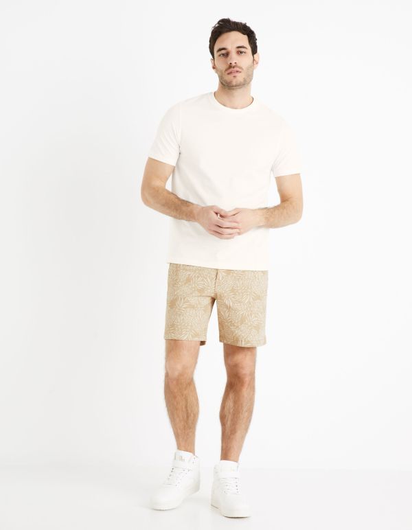 Bermuda imprimé - beige