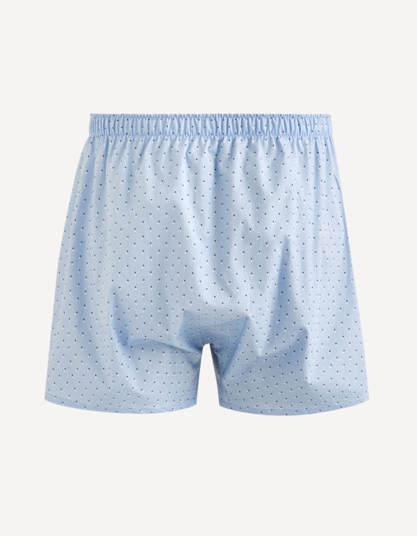 Caleçon 100% coton - bleu