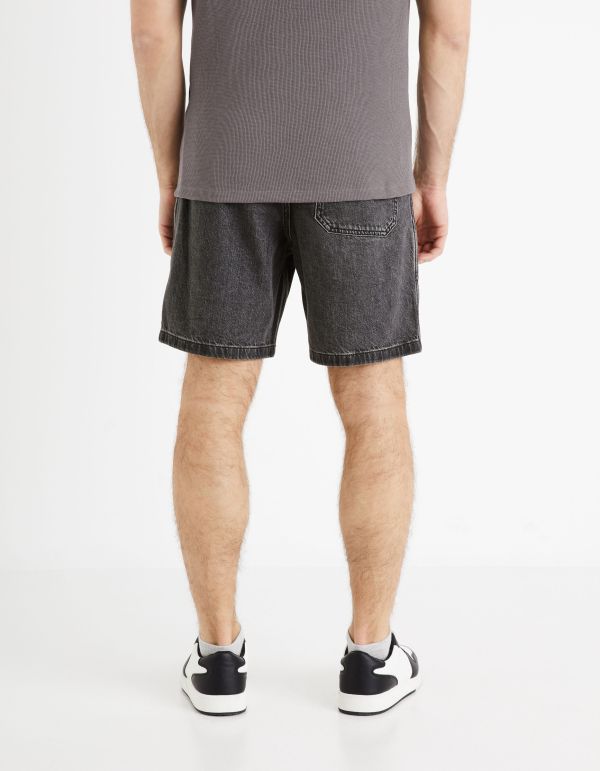 Bermuda en jean - noir