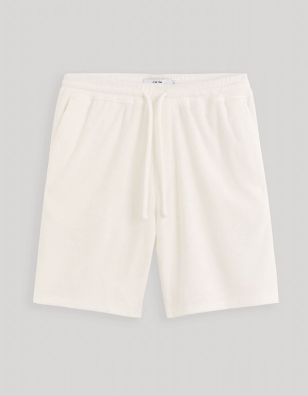 Bermuda en éponge - blanc