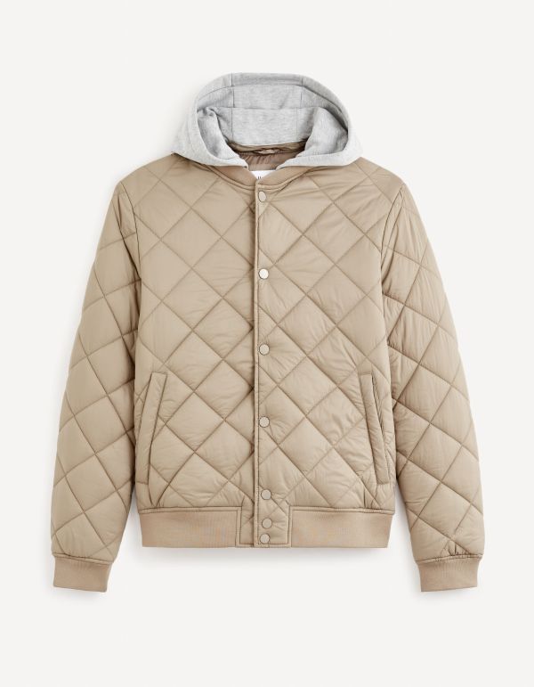 Bomber à capuche - beige