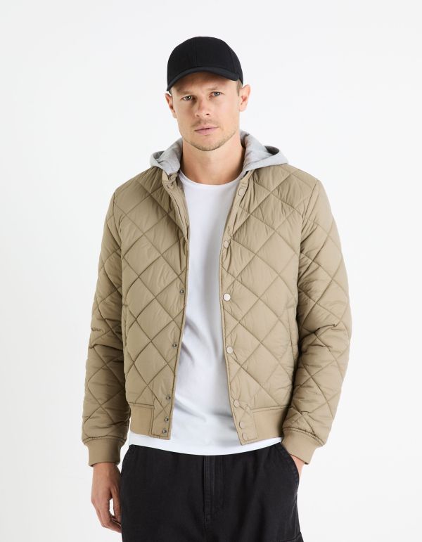 Bomber à capuche - beige