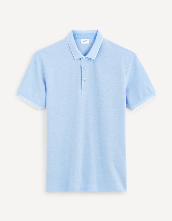 Polo coton mélangé - bleu