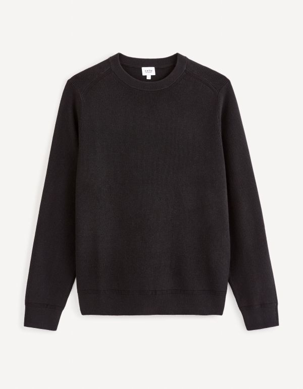 Pull col rond  - noir