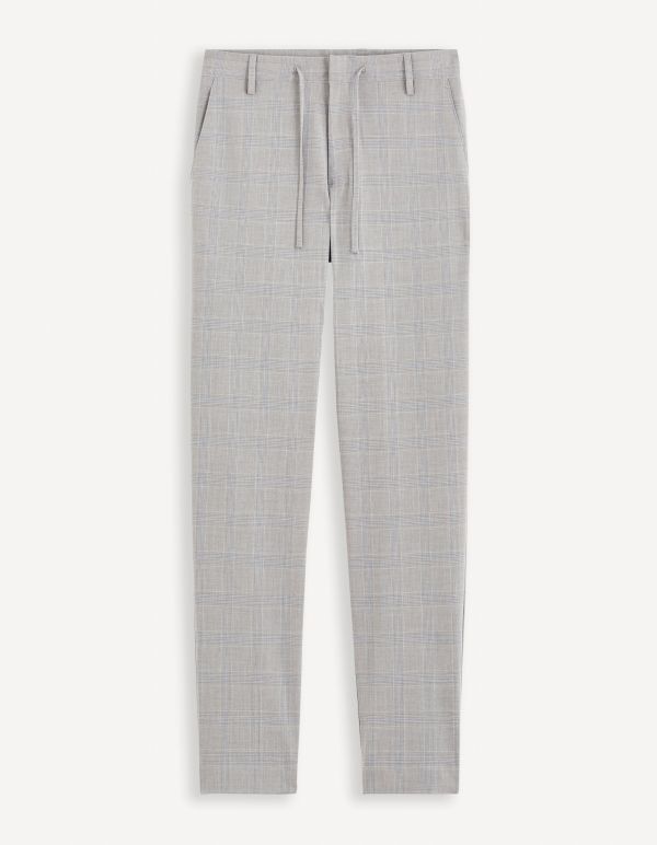 Pantalon à carreau - gris