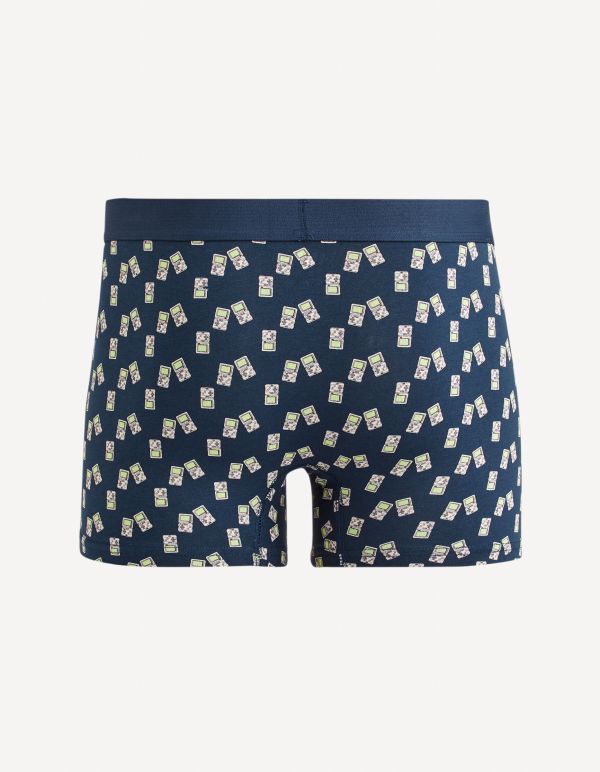 Boxer en coton stretch - marine