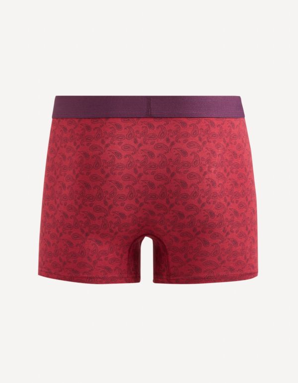 Boxer en coton stretch - bordeaux