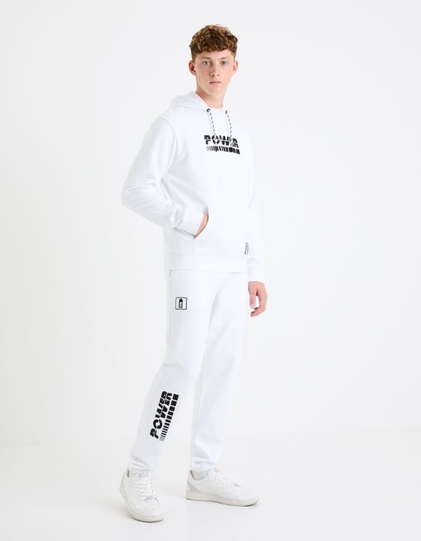 Jogging 100% coton - blanc