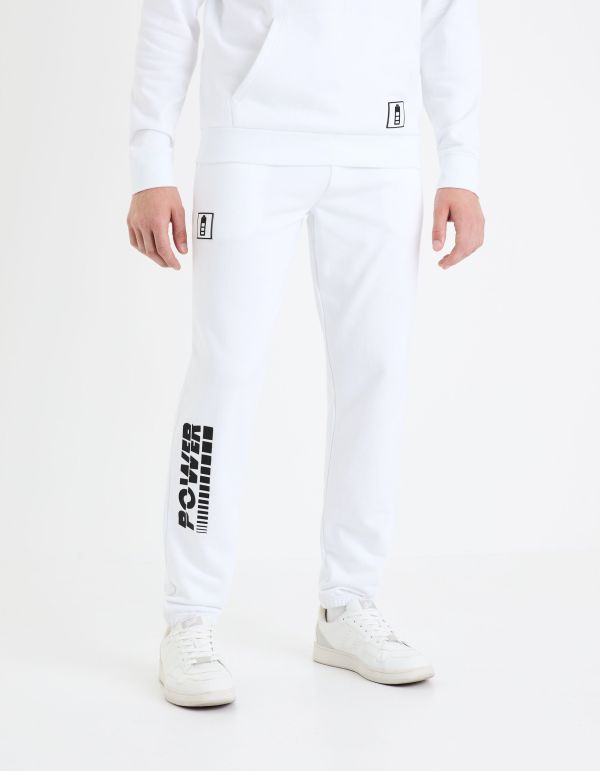 Jogging 100% coton - blanc