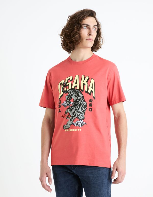 T-shirt col rond 100% coton - violet