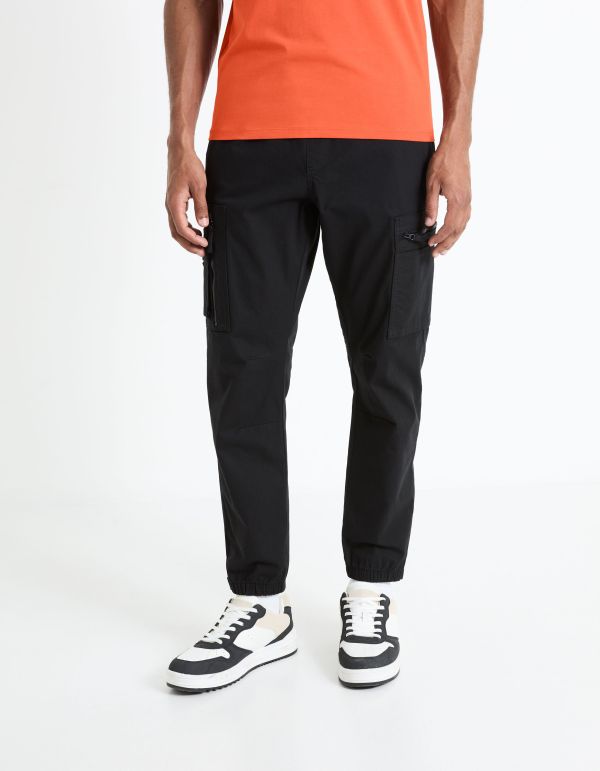 Pantalon cargo straight - noir