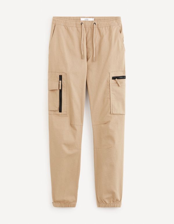 Pantalon cargo straight - beige