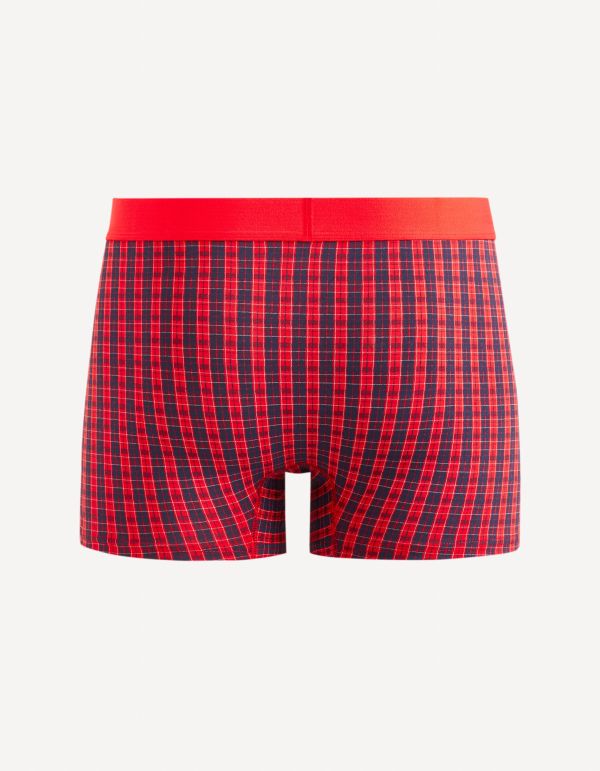 Boxer en coton stretch - rouge