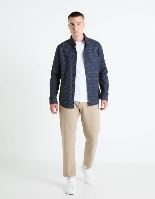 Chemise regular 100% coton - marine