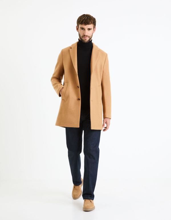 Manteau en maille - camel