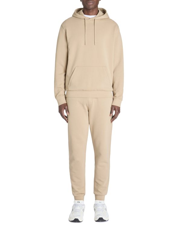 Sweat regular capuche 100% coton - beige