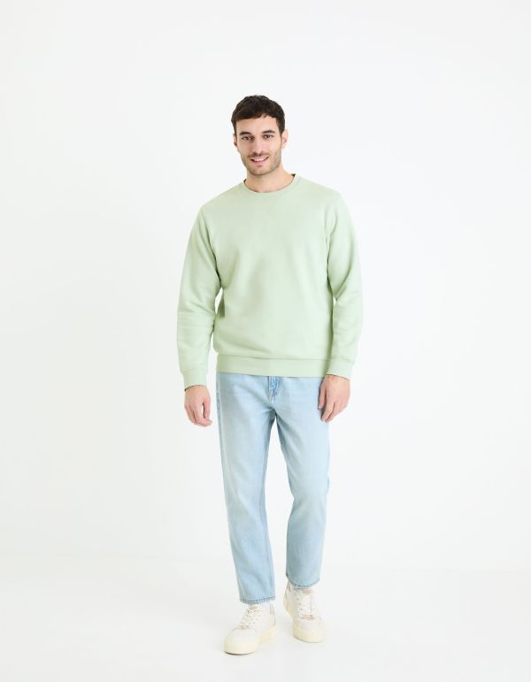 Sweat col rond 100% coton - vert