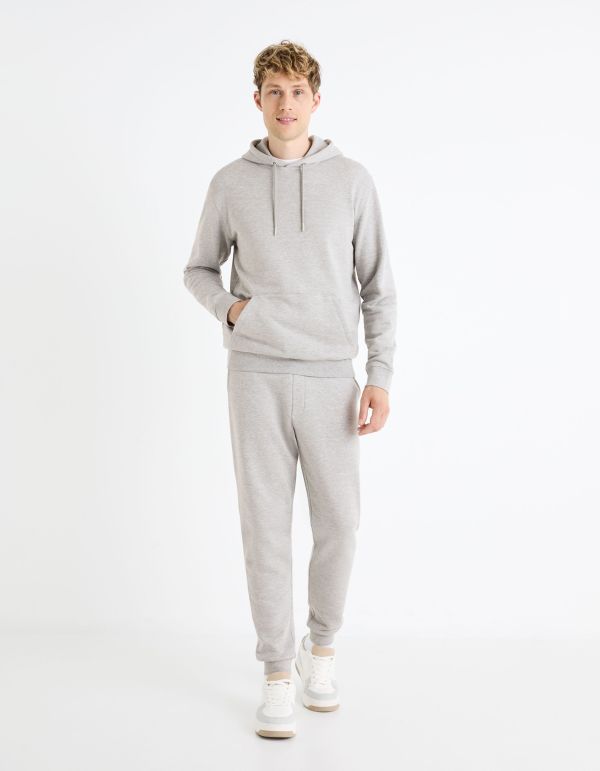 Pantalon de jogging 100% coton - gris