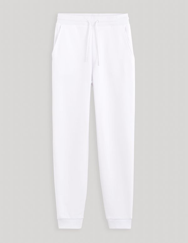 Pantalon de jogging 100% coton - blanc