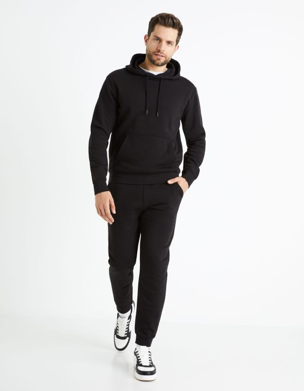 Pantalon de jogging 100% coton - noir