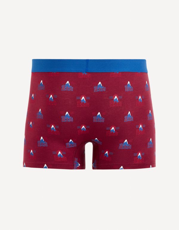 Boxer en coton stretch - bordeaux