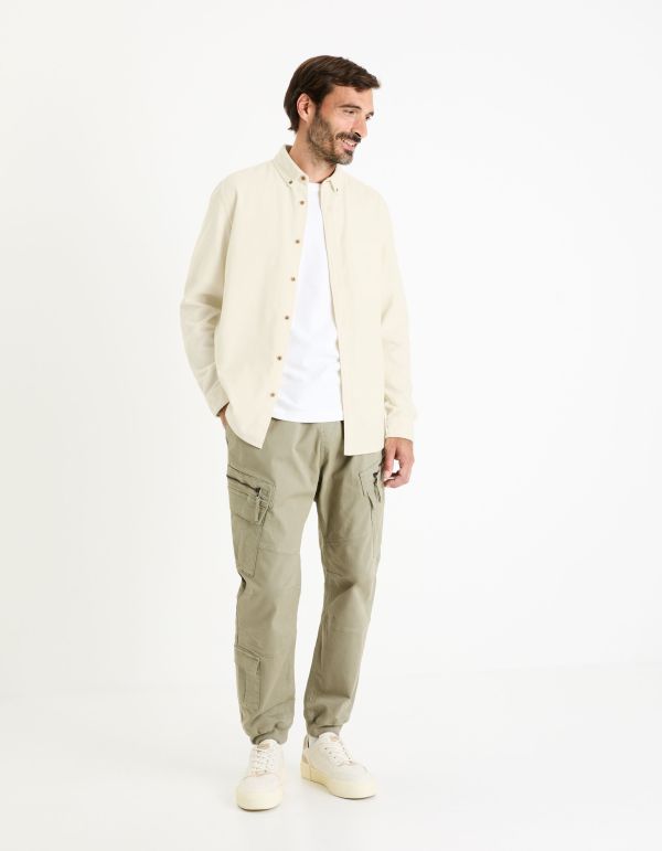 Pantalon cargo straight - kaki