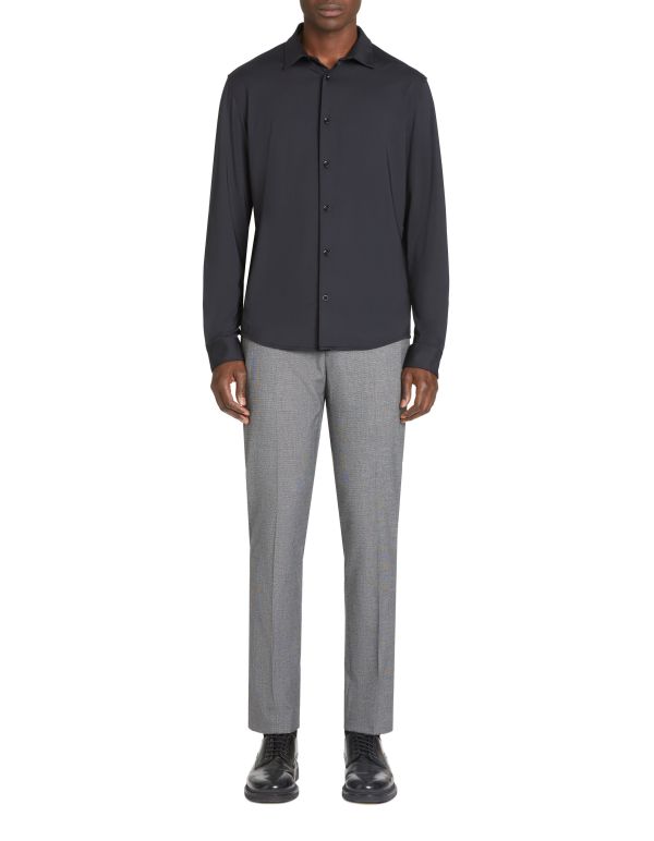 Chemise regular stretch - noir