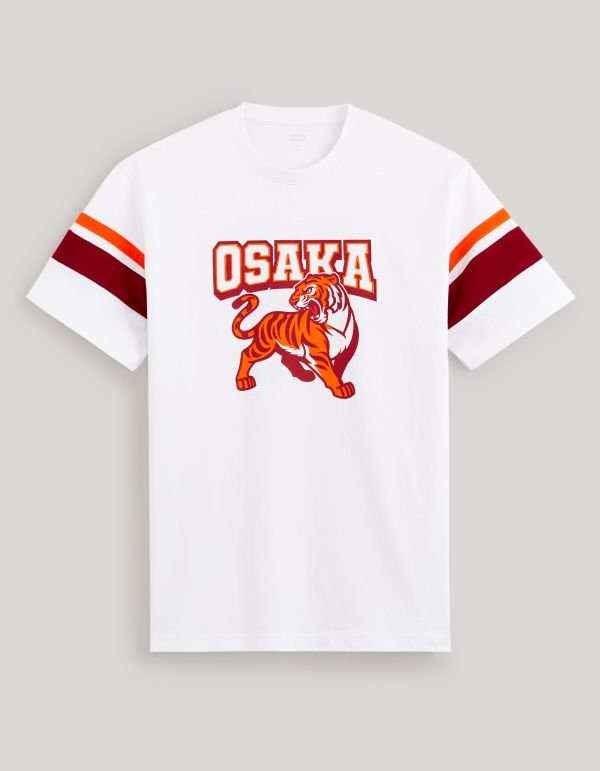 T-shirt col rond 100% coton - blanc