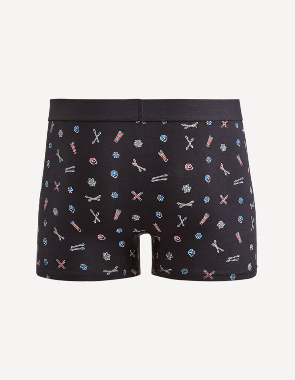 Boxer en coton stretch - noir
