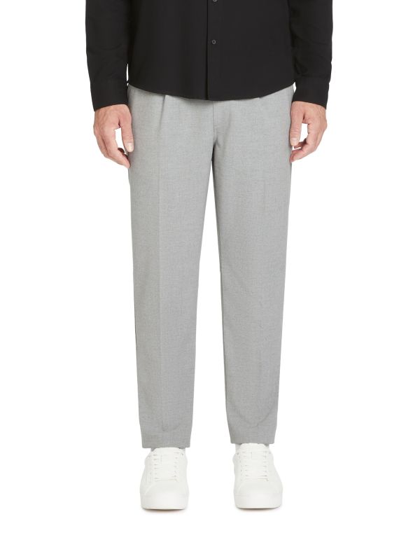 Pantalon straight - gris