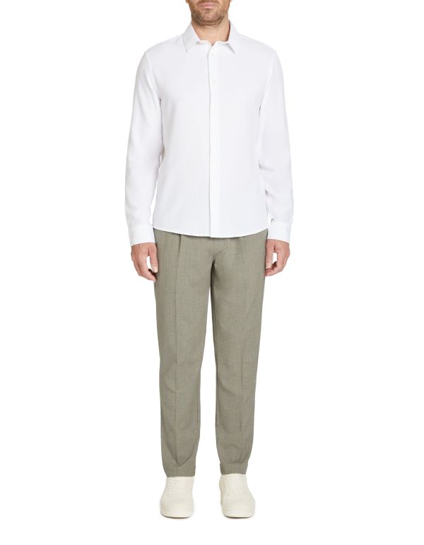 Pantalon straight - vert