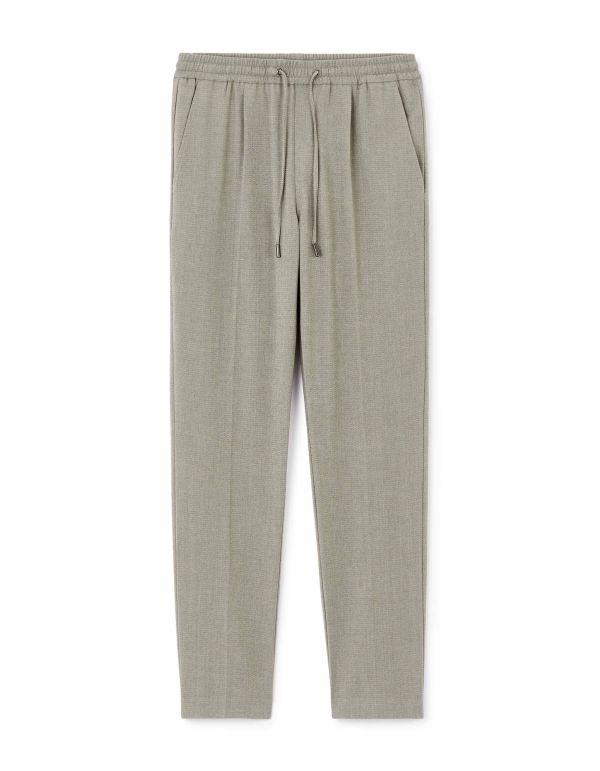 Pantalon straight - vert
