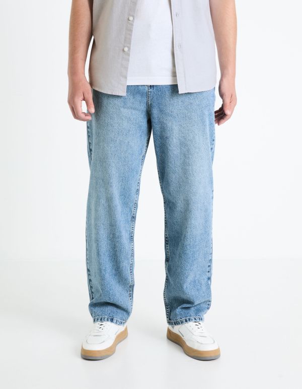 Jean baggy 100% coton - bleached