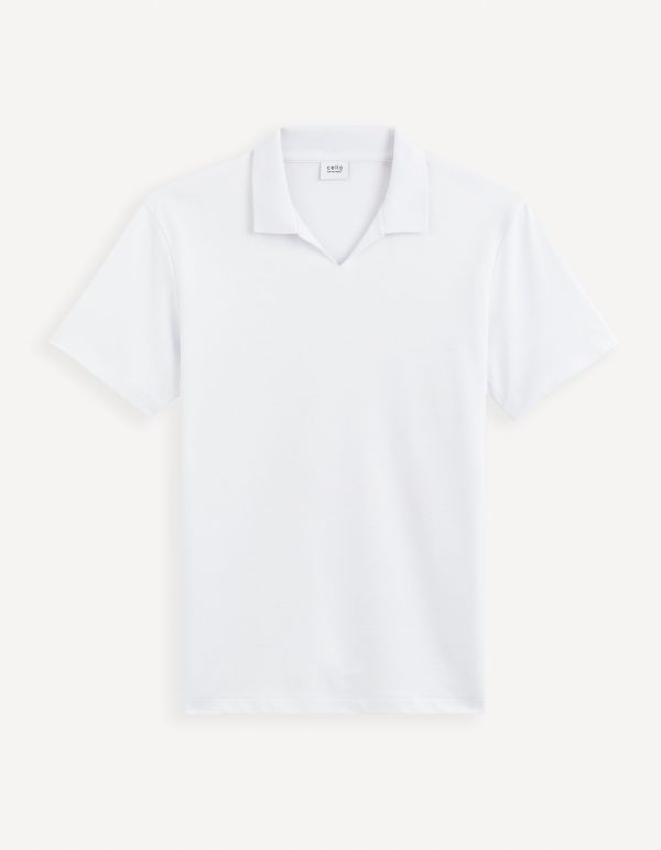 Polo jersey regular - blanc