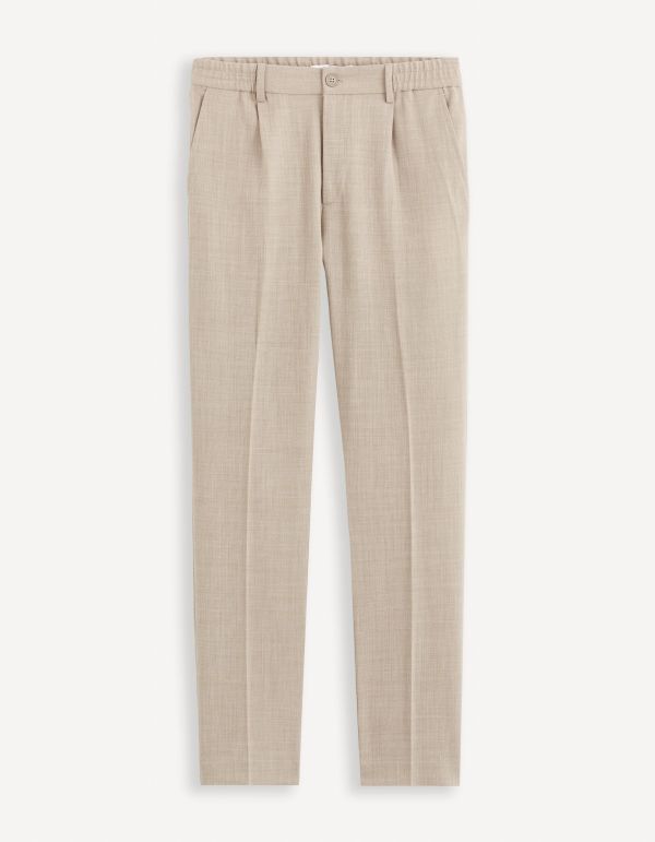 Pantalon chino slim - beige