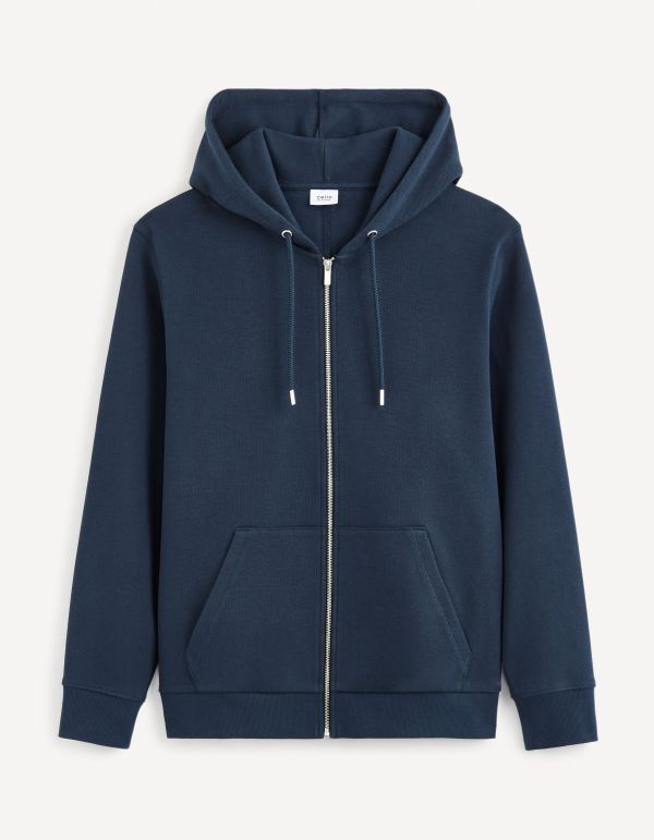 Sweat straight coton mélangé - marine