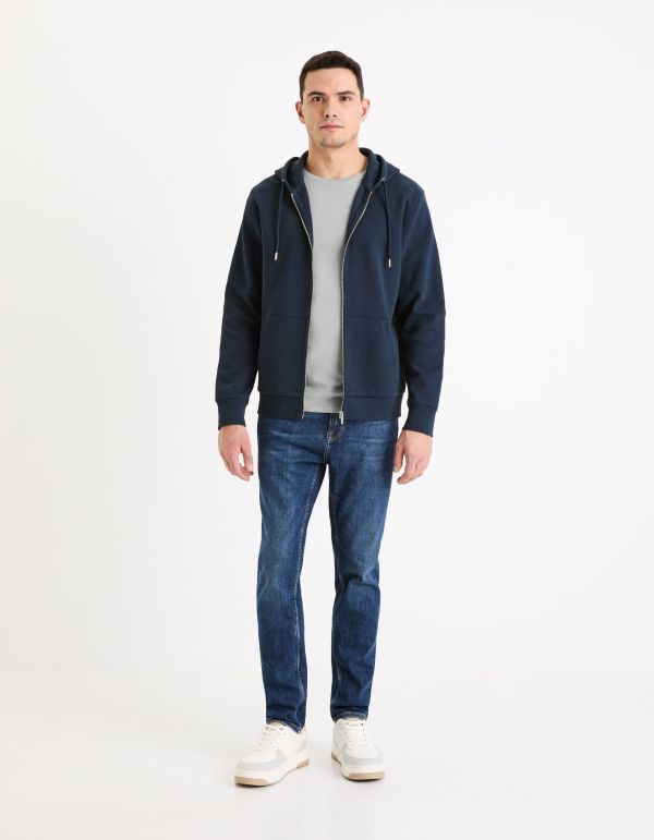 Sweat straight coton mélangé - marine