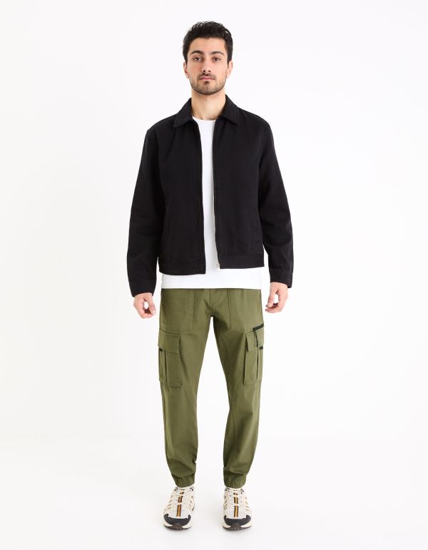 Pantalon cargo coton stretch - kaki