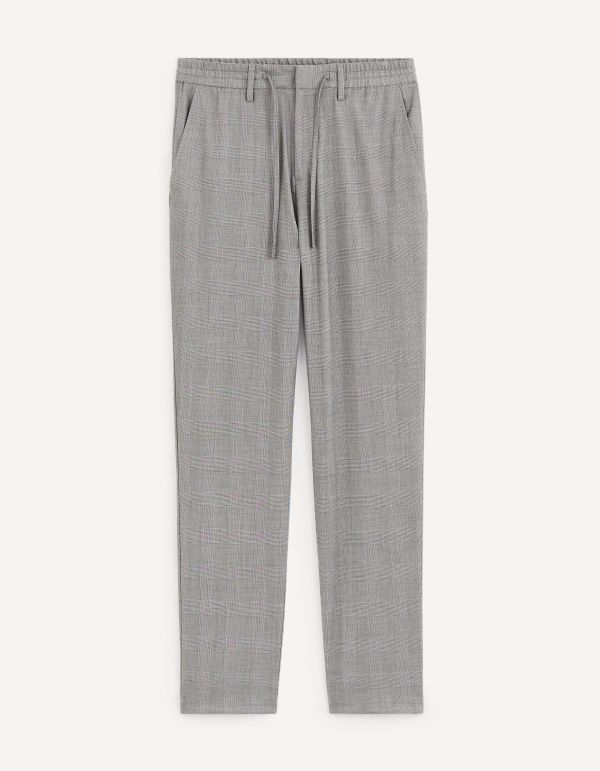 Pantalon taille élastiquée - gris