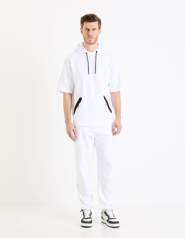 Sweat à capuche oversize - blanc