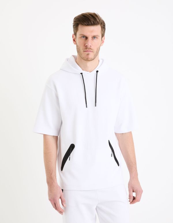 Sweat à capuche oversize - blanc