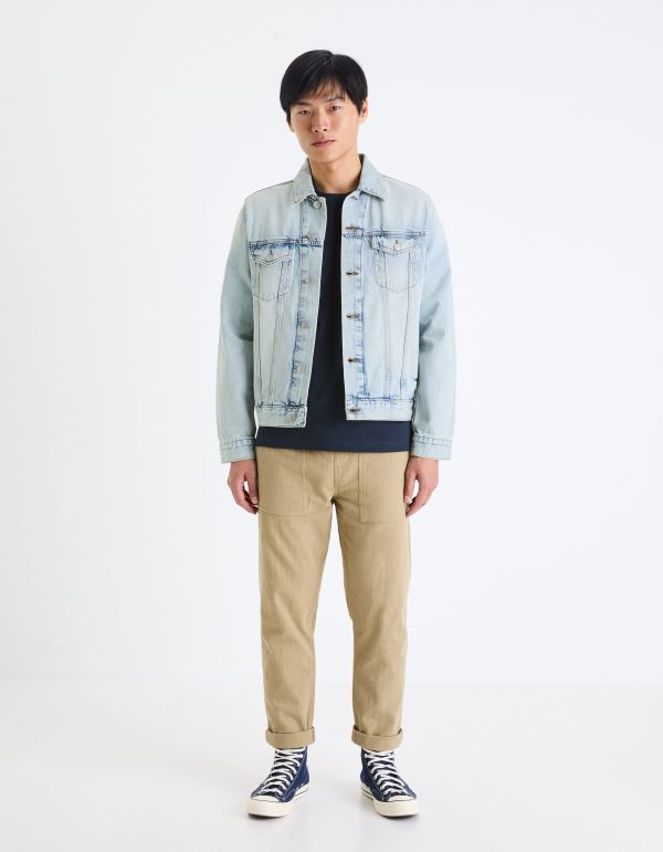 Pantalon jogger en coton - beige